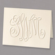 Large Embossed Monogram Foldover Note Cards Image 1 of 3